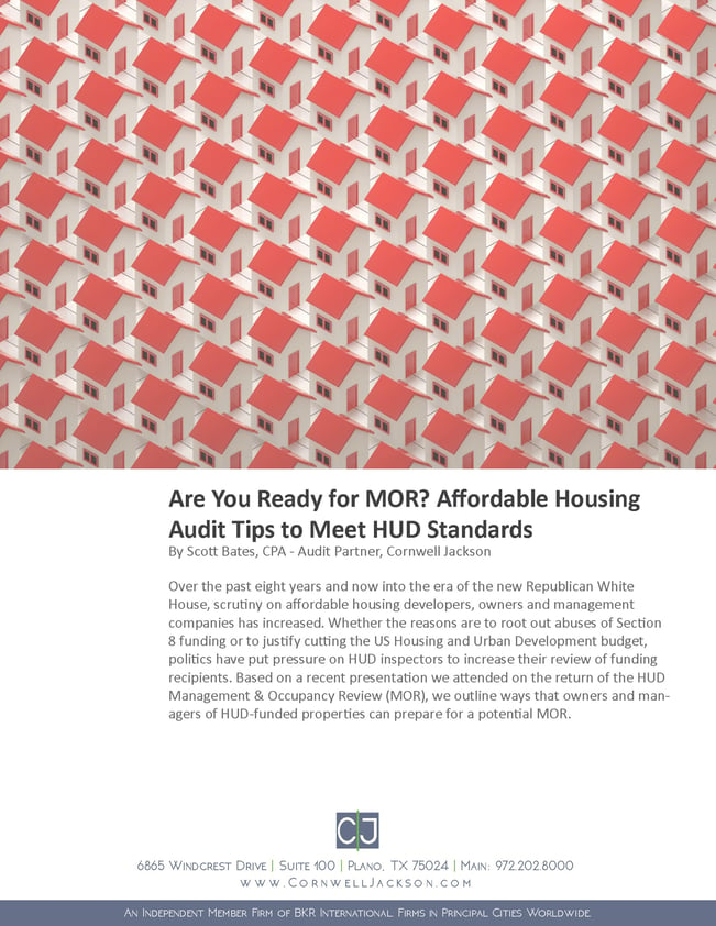 Are You Ready for MOR? Affordable Housing Audit Tips to Meet HUD Standards